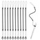 Tinoaly 10pcs Pen Lanyards Elastic Lanyard Tether with Silicone Rings Retractable Stylus Tether Clipboard Pen Strap Tablet Holder AntiLose Leash for Tethering Stylus to Touchscreen