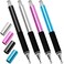 GUUGEI Capacitive Stylus Pen 4Pack2 in 1 Precision Series Fibre Tips Universal Touch Screens Stylist Fine Point Disc Touchscreen Pencil Compatible for iPhoneiPadAndroidTablet
