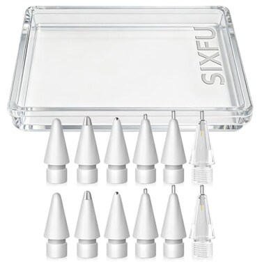 SIXFU Replacement Pencil Tips for Apple Pencil Durable Pencil Nibs Set for Apple Pencil Tip12 PCS