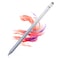 OOCLCURFUL Stylus Pen for Touchscreen 15mm UltraFine Tip Stylus Pen for iPad Pro Air Magnetic Cap 12H Battery No Bluetooth Compatible with iPhone Android Chromebook Tablets White Purple