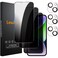 Lesakit 33 Pack Privacy Screen Protector for iPhone 14 Plus 67Inch with 3 Pack Camera Lens Protector Anti Spy Tempered Glass Film 9H Hardness Bubble Free Case Friendly