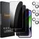 Lesakit 33 Pack Privacy Screen Protector for iPhone 14 Plus 67Inch with 3 Pack Camera Lens Protector Anti Spy Tempered Glass Film 9H Hardness Bubble Free Case Friendly