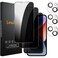 Lesakit 33 Pack Privacy Screen Protector for iPhone 14 61Inch with 3 Pack Camera Lens Protector Anti Spy Tempered Glass Film 9H Hardness Bubble Free Case Friendly