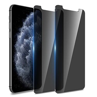 WHPXJY Privacy Screen Protector for iPhone 11 Pro Max iPhone Xs Max 2 Pack Tempered Glass Film with 28 Privacy Protection AntiScratch Easy Installation BubbleFree Not for iPhone 11