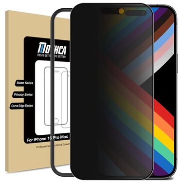 Mothca Matte Privacy Screen Protector for iPhone 16 Pro Max69 inch with Easy Installation Tool Anti Spy Anti Glare Full Coverage Tempered Glass Film AntiFingerprint Case Friendly Smooth as Silk