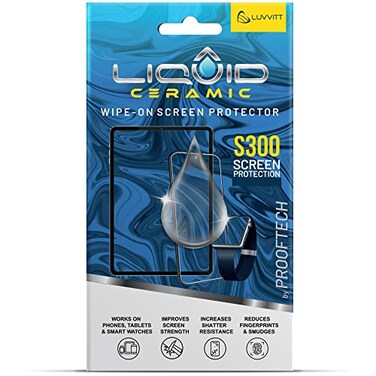 LIQUID CERAMIC Glass Screen Protector With 300 Coverage Wipe On Scratch and Shatter Resistant Nano Protection for All Phones Tablets and Smart Watches Universal Fit