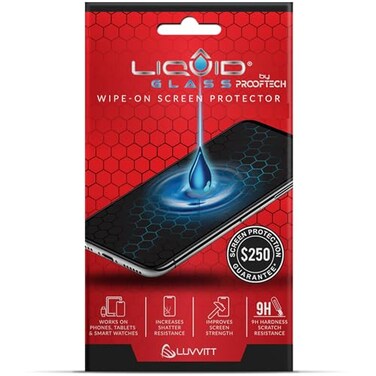 LIQUID GLASS Screen Protector With 250 Protection Coverage Wipe On Scratch and Shatter Resistant Nano Technology for All Phones Tablets and Smart Watches Universal Fit New and Advanced