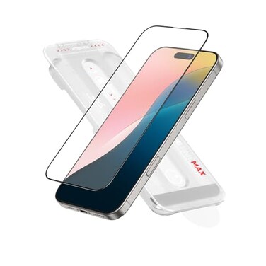 FLOLAB NanoArmour ONETIME MAX for iPhone 16 Pro Max Matte Screen Protector Anti Glare AntiRainbow Tempered Glass Infinity Edge Edge Reinforced Easy Install DustFree Smooth as Butter