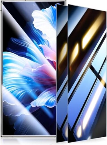 UltraGlass Unbreak Top 9H Glass for Samsung Galaxy S24 Ultra Privacy Screen Protector Military Grade Shatterproof Longest Durable S24 Ultra Screen Protector Tempered Glass 2 Pack Black