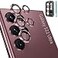 Tensea 32PCS for Samsung Galaxy S22 Ultra Camera Lens Protector 9H Tempered Glass Camera Cover Screen Protector Metal Individual Ring S22 Ultra 5G 2022 Installation TrayRemoval toolBurgundy