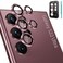 Tensea 32PCS for Samsung Galaxy S22 Ultra Camera Lens Protector 9H Tempered Glass Camera Cover Screen Protector Metal Individual Ring S22 Ultra 5G 2022 Installation TrayRemoval toolBurgundy