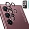 Tensea 32PCS for Samsung Galaxy S22 Ultra Camera Lens Protector 9H Tempered Glass Camera Cover Screen Protector Metal Individual Ring S22 Ultra 5G 2022 Installation TrayRemoval toolBurgundy