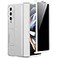 Miimall for Samsung Galaxy Z Fold 4 Case with Privacy Screen Protector Builtin Convenient Adjustable Kickstand Magnetic Hinge Protection AllInclusive Protective Case for Galaxy Z Fold 4 Silver
