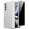 Miimall for Samsung Galaxy Z Fold 4 Case with Privacy Screen Protector Builtin Convenient Adjustable Kickstand Magnetic Hinge Protection AllInclusive Protective Case for Galaxy Z Fold 4 Silver