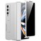 Miimall for Samsung Galaxy Z Fold 4 Case with Privacy Screen Protector Builtin Convenient Adjustable Kickstand Magnetic Hinge Protection AllInclusive Protective Case for Galaxy Z Fold 4 Silver