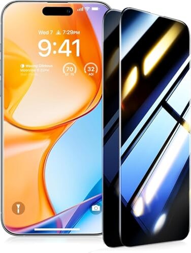 UltraGlass Ultra 9H Glass for iPhone 14 Pro Privacy Screen Protector No1 Military Grade Shatterproof 100 Anti Spy Glass Privacy Screen iPhone 14 Pro Tempered Longest Durable2 Pack