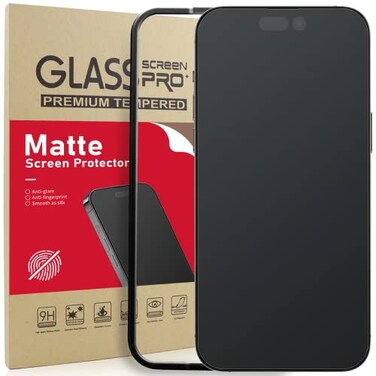 Ambison 2 Pack Matte Glass Screen Protector Compatible for iPhone 14 Pro Max Dynamic Island CompatibleAntiGlare No Bubbles Install FrameSmooth as Silk iPhone 14 Pro Max 67inch 2022