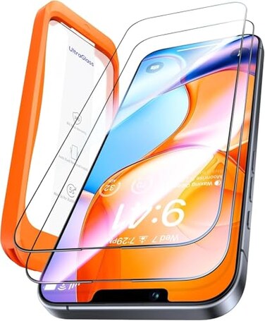 UltraGlass TOP 9H Glass for iPhone 14 Screen Protector Military Grade Shatterproof Longest Durable Screen Protector 14 Tempered Glass Full Coverage Protection 2 Packs