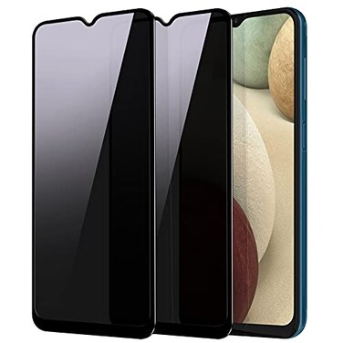 YWXTW Privacy Screen Protector for Samsung Galaxy A12A13A13 LTEA32 5GA03SA02S Upgraded Anti Spy Anti Peeping Tempered Glass Protector 2Pack Black
