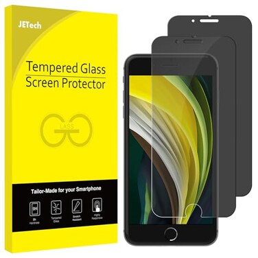 JETech Privacy Screen Protector for iPhone SE 32 20222020 Edition iPhone 8 and iPhone 7 AntiSpy Tempered Glass Film 2Pack