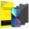 JETech Privacy Screen Protector Compatible with iPhone 13 mini 54Inch Anti Spy Tempered Glass Film Case Friendly 2Pack