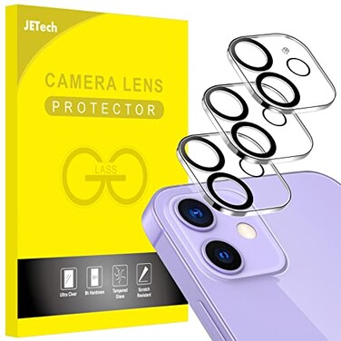 JETech Camera Lens Protector for iPhone 11 61Inch and iPhone 12 mini 54Inch 9H Tempered Glass HD Clear AntiScratch Case Friendly Does Not Affect Night Shots 3Pack
