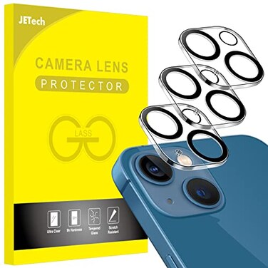 JETech Camera Lens Protector for iPhone 13 61Inch and iPhone 13 mini 54Inch 9H Tempered Glass HD Clear AntiScratch Case Friendly Does Not Affect Night Shots 3Pack