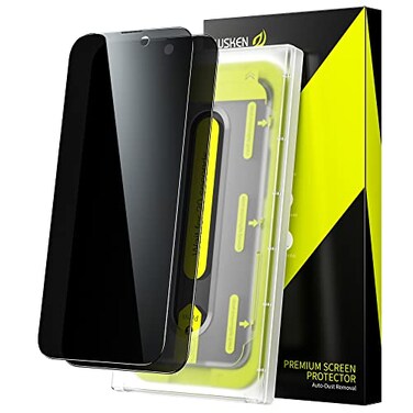 WSKEN Privacy Screen Protector for iPhone 14 Pro Max AutoDust Removal Full Coverage Screen 25D Edge 28 Degree 10s HD Tempered Glass Film with Dust Clean Installing House 2022 5G2 Pack