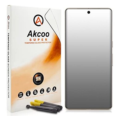 Akcoo 2 Pack Pixel 7 Pro Matte Screen Protector Tempered Glass UV Set Anti Glare AntiFingerprint Full Screen Adhesive Scratch RepairSensitive and Soft Touch Tailored for Mobile Gaming