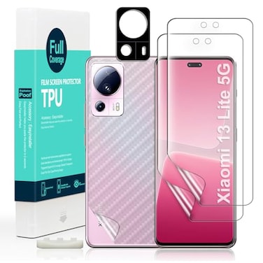 Ibywind Screen Protector for Xiaomi 13 Lite 5G655 2 Pack1 Pack Camera Len Protector1 Back FilmFlexible TPU FilmHD ClearCase FriendlyBubble FreeEasy InstallFingerprint Compatible