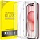 JETech Screen Protector for iPhone 15 61Inch Tempered Glass Film with Easy Installation Tool CaseFriendly HD Clear 3Pack