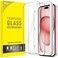 JETech Screen Protector for iPhone 15 61Inch Bubble Free Tempered Glass Film with Easy Installation Tool CaseFriendly HD Clear 2Pack