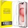 JETech Screen Protector for iPhone 15 61Inch Bubble Free Tempered Glass Film with Easy Installation Tool CaseFriendly HD Clear 2Pack