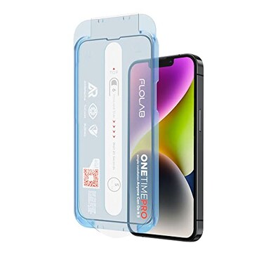 FLOLAB NanoArmour ONETIME PRO Anti Reflective iPhone 1413 13 Pro Screen Protector Best iPhone Tempered Glass Protects Your Eyes Durable Smooth as Butter Easy to Install Dust Free