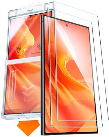 TORRAS TopNotch Aerospace Glass for Samsung Galaxy S24 Ultra Screen Protector 12Ft MilitaryGrade Shatterproof AntiScratch Tempered Glass Full Coverage Fit Screen Protector S24 Ultra 68 2Pack