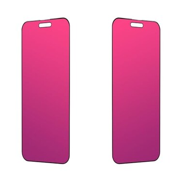EGKimBa Privacy Screen Protector for iPhone 16 Plus 15 Plus 14 Pro Max 67 inch Gradient AntiBlue Light Tempered Glass 2 Packs