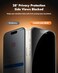 UNBREAKcable Privacy Screen Protector for iPhone 16 Plus AntiSpy Shatterproof Tempered Glass True 28Anti Spy 9H Hardness Easy Installation Frame Black Protector for iPhone 67 2 Pack