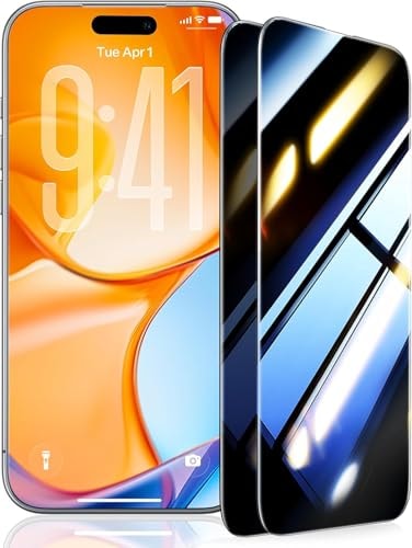 UltraGlass TOP 9H Armor for iPhone 17 Pro Privacy Screen Protector NO1 Military Grade Shatterproof Privacy Screen iPhone 17 Pro Tempered Glass 100 AntiSpy Longest Durable 2 Pack 63