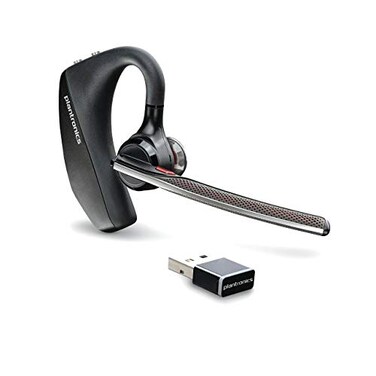 POLY Plantronics Voyager 5200 UC Poly Bluetooth SingleEar Monaural Headset USBA Compatible to connect to your PC andor Mac Works with Teams Zoom more Noise Canceling