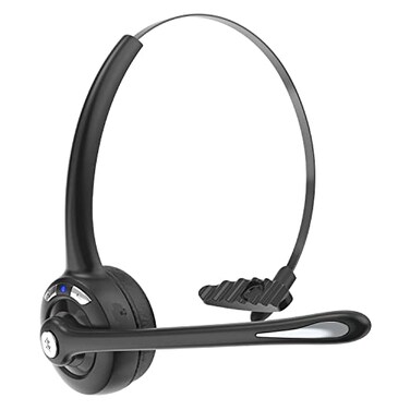 Caymuller Bluetooth Headset with MicrophoneV51Noise Canceling Wireless On Ear Headphones Bluetooth Headphones with Mic Phone Headset Mute Button for Laptop Skype Call Centers Office Trucker