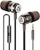 LUDOS Clamor Wired Earbuds inEar Headphones Earphones with Microphone Noise Isolating Ear Buds Memory Foam for iPhone Samsung School Students Kids Women Small Ears Brown