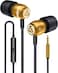 LUDOS Clamor Wired Earbuds inEar Headphones Earphones with Microphone Noise Isolating Ear Buds Memory Foam for iPhone Samsung School Students Kids Women Small Ears Gold