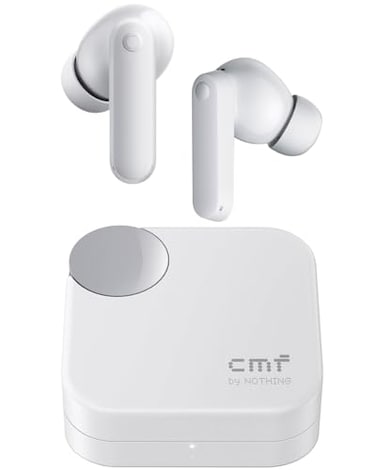 CMF BY NOTHING CMF Buds 2a Wireless Earbuds Active Noise Cancelling 42dB Hybrid ANC Bluetooth Headphones 124mm Dynamic Driver for Big Bass 4 Mic Clear Call Sport Ear Buds for iPhone Android Light Grey