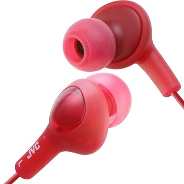 JVC HAFX5R Gumy Plus Inner Ear Headphones Red