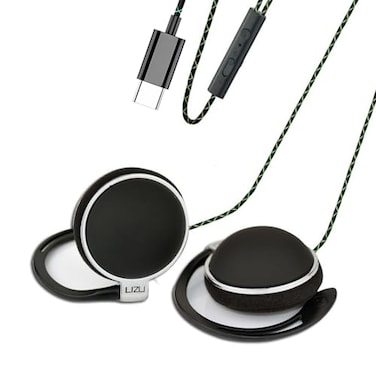 leqingchun Clipon USBC Earphones with Mic Controller Ctype Earphones with Subwoofer Stereo Compatible with iPad Android Smartphones