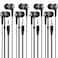 Yoley Bulk Earbuds Headphones 100 Pack for School Classroom Kids Wholesale Durable Wired Earphones Class Set to Students Teens and Adult Black