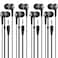Yoley Bulk Earbuds Headphones 100 Pack for School Classroom Kids Wholesale Durable Wired Earphones Class Set to Students Teens and Adult Black