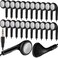 Kanayu 100 Pack Earbuds Bulk Earphones for Classroom Student Wired Earbuds Headphones Without Mic Earphones Bulk for Adults School Library Laptop Individually Bagged Black