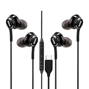 RS Traders USB C Wired Headphones 2Pack Type C Wired Headphones with Mic Volume Control inEar USB C Earphones for Samsung Galaxy S24 S23 S22 iPad ProAir Google Pixel 8 7 OnePlus