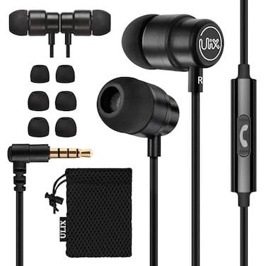 UliX Rider Wired Earbuds inEar Headphones Earphones with Microphone with AntiTangle Cable Ear Buds for iPhone iPad Samsung School Students Kids Women Small Ears